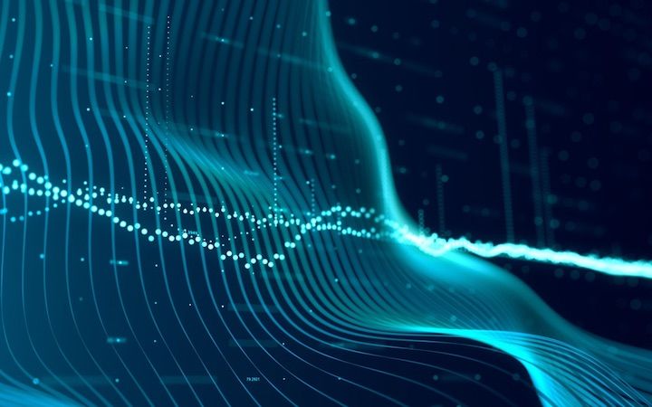 Pattern of data on a digital screen