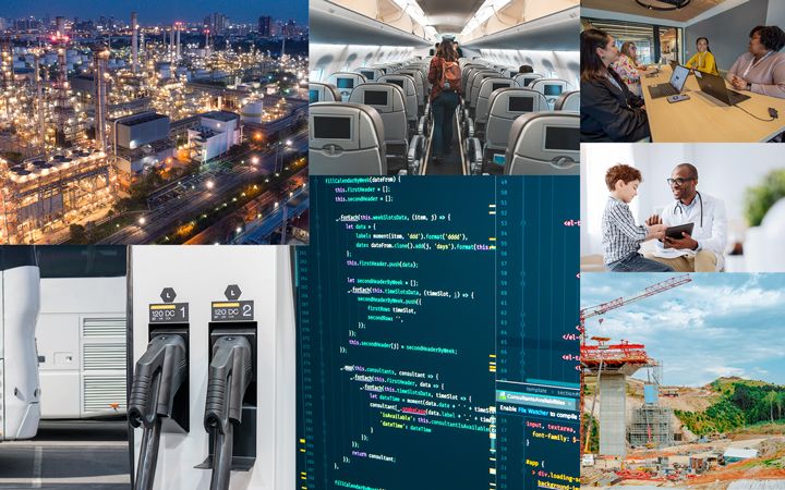 Collage of ICF's client story work